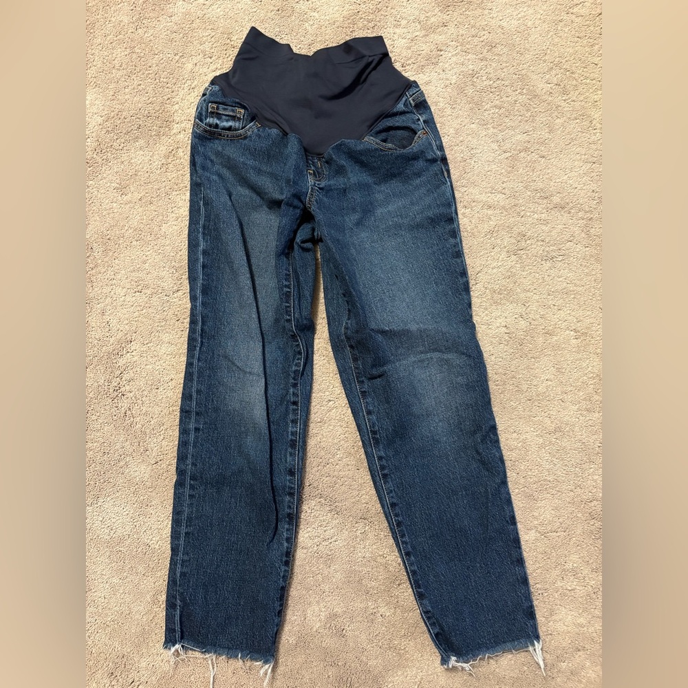 Old Navy Dark Blue Maternity Straight-Leg Jeans